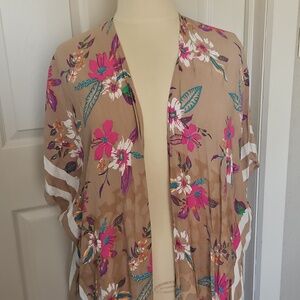 Steve Madden Floral Kimono Cover-Up/Poncho